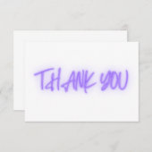パープルネオンサンキューユートレンディー サンキューカード (正面/裏面)