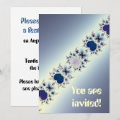 パープルネックレスカスタム招待状 招待状 (正面/裏面)