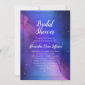 パープルネビュラ 天体アート 宇宙 ウェディング 招待状 (正面)