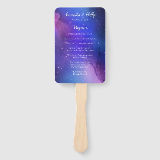 パープルネブラシアルアートアウター結婚スペースのPr ハンドファン (正面)