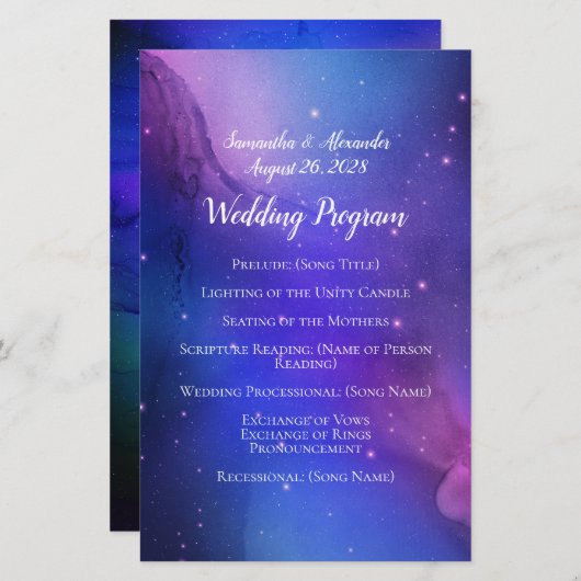 パープルネブラシアルアートアウター結婚スペース (正面/裏面)