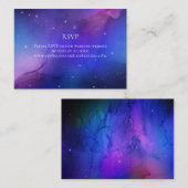 パープルネブラシアルアートアウター結婚スペース 名刺 (正面/裏面)