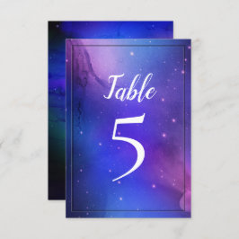 パープルネブラシアルアートアウター結婚スペース 招待状