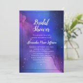 パープルネブラシアルアートアウター結婚スペース 招待状 (スタンド正面)