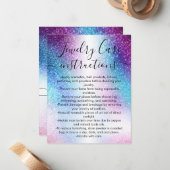 パープルネブラ銀河系グリッタージュエリー気にカード ノートカード (正面/裏面インサイチュ)