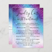 パープルネブラ銀河系グリッタージュエリー気にカード ノートカード (正面/裏面)