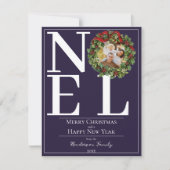 パープルノールクリスマスリース写真 シーズンカード (正面)