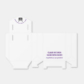 パープルハイスクールカスタムバンド卒業パーティー フェイバーボックス (折り畳みなし)