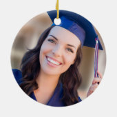 パープルハイスクールマーチングバンドカスタムクリスマス セラミックオーナメント (裏面)