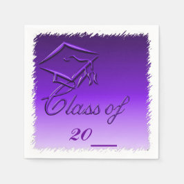 パープルハイスクール卒業紙ナプキンス スタンダードカクテルナプキン