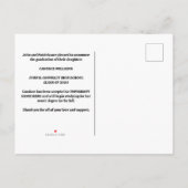 パープルハイスクール合唱団の写真卒業 案内ポストカード (裏面)