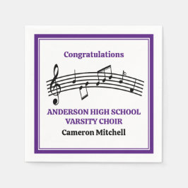 パープルハイスクール合唱団カスタムパーティー スタンダードカクテルナプキン