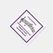 パープルハイスクール合唱団カスタムパーティー スタンダードカクテルナプキン (角)