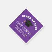 パープルハイスクール懇親会パーソナライズされたパーティー スタンダードカクテルナプキン (角)