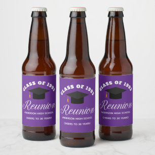 パープルハイスクール懇親会パーソナライズされたパーティー ビールラベル