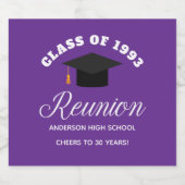 パープルハイスクール懇親会パーソナライズされたパーティー ビールラベル (シングルラベル)