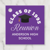 パープルハイスクール懇親会パーソナライズされたパーティー フェイバータグ (正面)