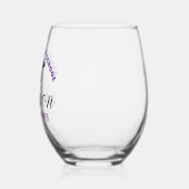 パープルハイスクール懇親会パーティーカスタム卒業生 ステムなしワイングラス (左)