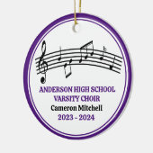 パープルハイスクール聖歌隊カスタムクリスマス セラミックオーナメント (左)