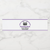 パープルハイスクール行進バンド卒業パーティー ペットボトルラベル (シングルラベル)