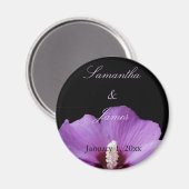 パープルハイドランジアのオーダーメイドウェディング マグネット (正面/裏面)