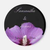 パープルハイドランジアのオーダーメイドウェディング マグネット (正面)