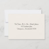 パープルハイドランジア & メイソンジャー ウェディング RSVP (裏面)