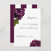 パープルハイドランジア - 花の受付カード エンクロージャーカード (正面/裏面)