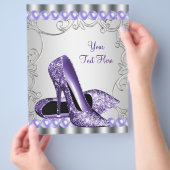 パープルハイヒールシューズパールスワール チラシ (手)