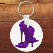 パープルハイヒールシューズ キーホルダー (正面)