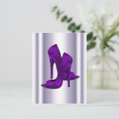 パープルハイヒールシューズ ポストカード (スタンド正面)