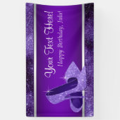 パープルハイヒールシューバースデーパーティー 横断幕 (縦)