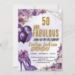 パープルハイヒール50th誕生日パーティー 招待状<br><div class="desc">パープルハイヒール50th Birthday Partyへの招待</div>