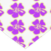 パープルハイビスカスフラワートロピカルハワイアンルアウ（ハワイ式宴会） テーブルクロス (アングル)