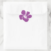 パープルハイビスカス熱帯結婚式の引き出物シール ラウンドシール (バッグ)