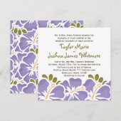 パープルハイビスカス ウェディング 招待状 (正面/裏面)