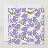 パープルハイビスカス ウェディング 招待状 (裏面)