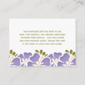 パープルハイビスカス レセプション 封筒 カード (裏面)