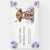 パープルハイランドカウバースデーパーティー 横断幕 (縦)