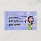 パープルハウスキーパービジネスカードハウスクリーニング 名刺 (裏面)