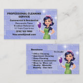 パープルハウスキーパービジネスカードハウスクリーニング 名刺 (正面/裏面)