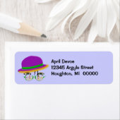 パープルハットスタイリッシュジャ頭が切れるズ差出人住所ラベル ラベル (インサイチュ)