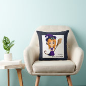 パープルハットハロウィンのかわいい魔女 クッション (椅子)