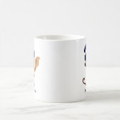 パープルハットハロウィンのかわいい魔女 コーヒーマグカップ (中央)