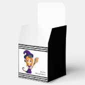 パープルハットハロウィンのかわいい魔女 フェイバーボックス (オープン)