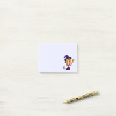 パープルハットハロウィンのかわいい魔女 ポストイット (デスク上)