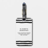 パープルハットハロウィンのかわいい魔女 ラゲッジタグ (裏面縦)