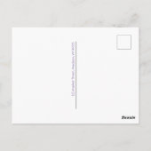 パープルハッピーイースターバニー ポストカード (裏面)