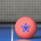 パープルハッピースターピンポンボール 卓球ボール (ネット)