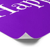 パープルハッピーバースデーソングポスター ポスター (角)